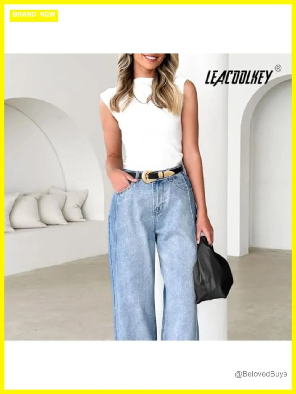 Women Faux Leather Belt with Gold Buckle Waist Belt for Jeans Dress Plus Size